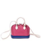 Louis Vuitton Alma Pink Blue Epi Handbag