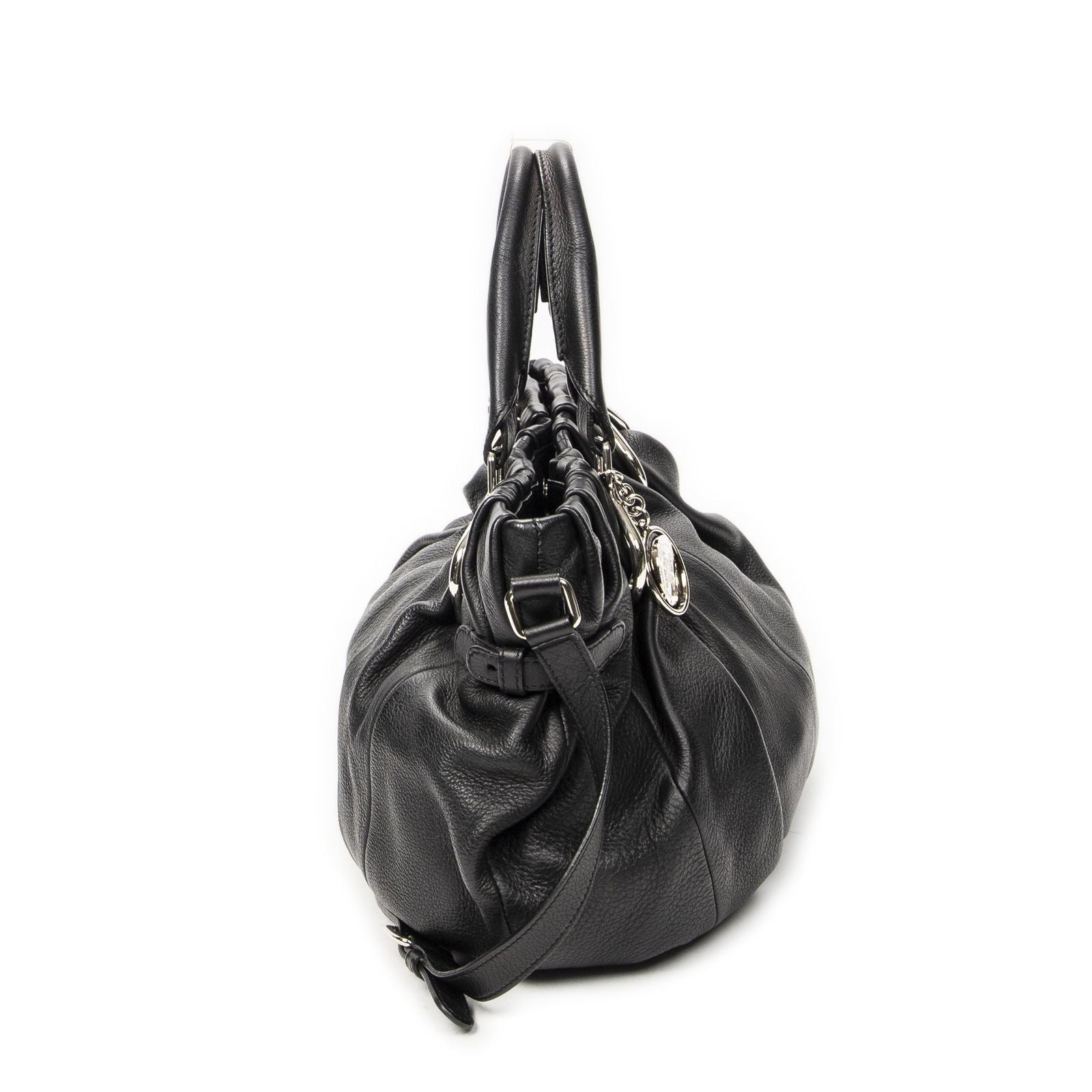 Celine Small Pop Tote Black Calfskin Leather — view 4
