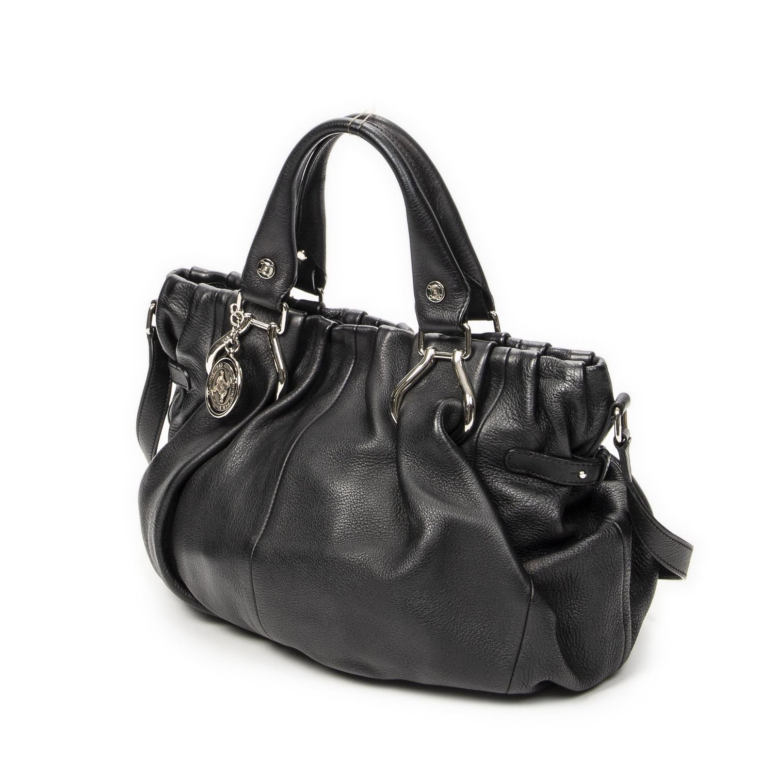 Celine Small Pop Tote Black Calfskin Leather — view 2