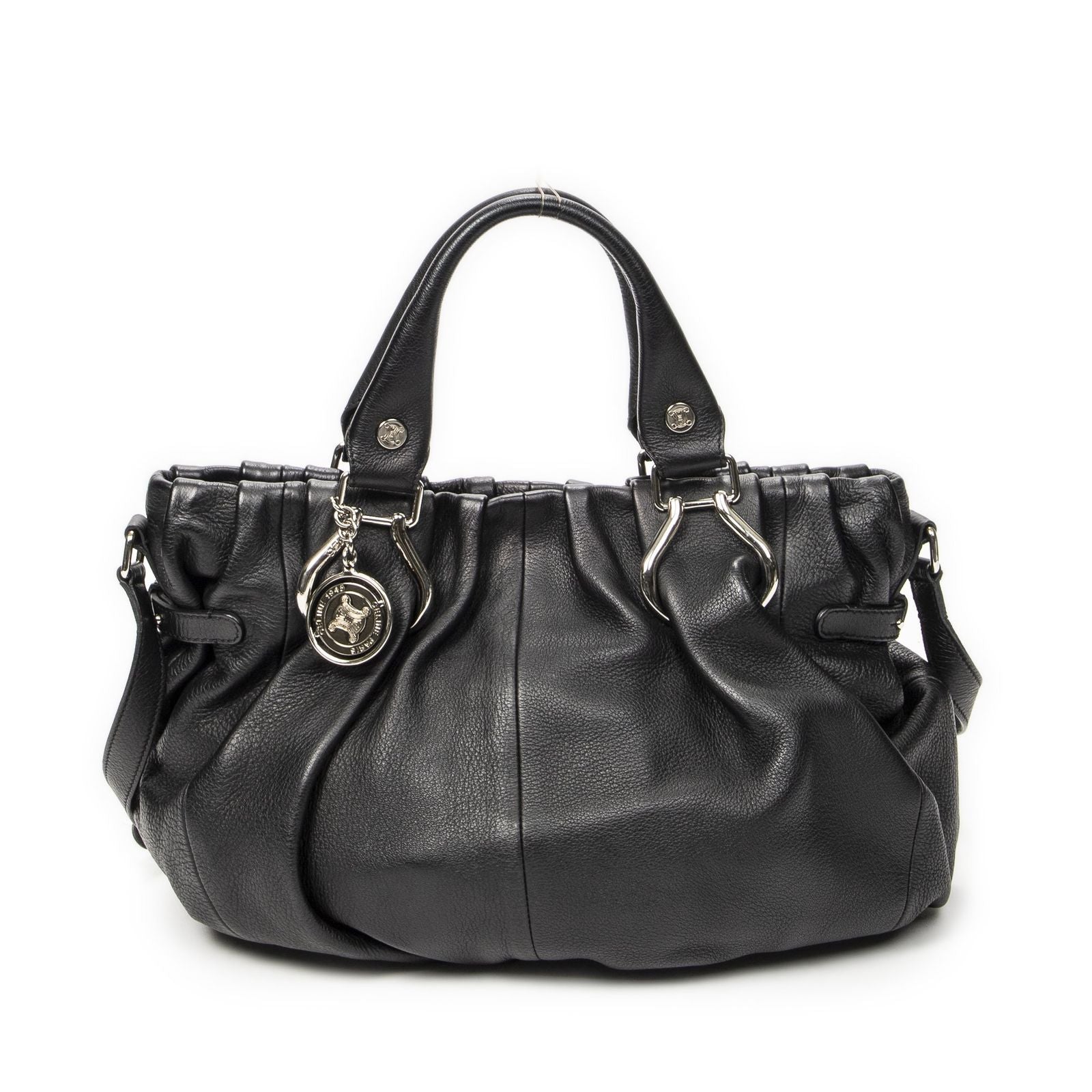 Celine Small Pop Tote Black Calfskin Leather