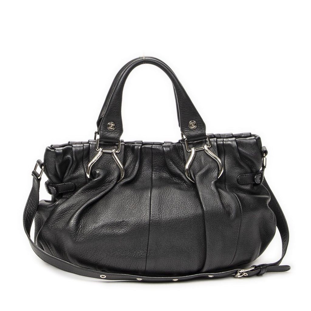 Celine Small Pop Tote Black Calfskin Leather — view 5
