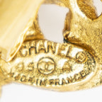 Chanel CC Logo Round Clip Type Earrings Gold Plated — view 3