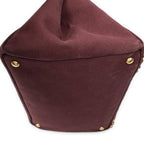 Prada Large Rhinestone Canapa Tote Burgundy Studded Canvas — view 8