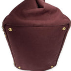 Prada Large Rhinestone Canapa Tote Burgundy Studded Canvas — view 7