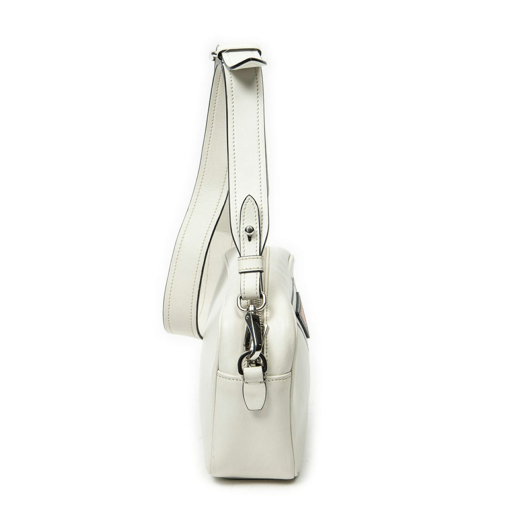 Prada Monki Pattern Camera Bag Ivory Calfskin Leather — view 4