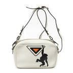 Prada Monki Pattern Camera Bag Ivory Calfskin Leather