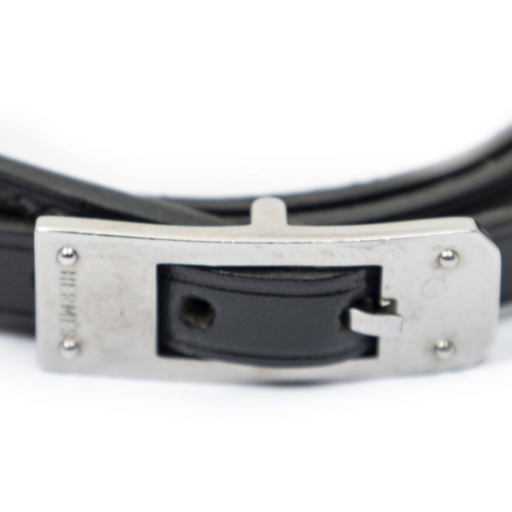 Hermes Kelly Ardion Triple Tour Bracelet Black Swift Leather — view 3