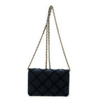 Chanel CC Wallet on Chain Navy Quilted Velvet — view 5