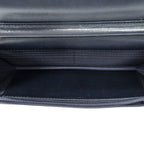 Chanel CC Wallet on Chain Navy Quilted Velvet — view 9
