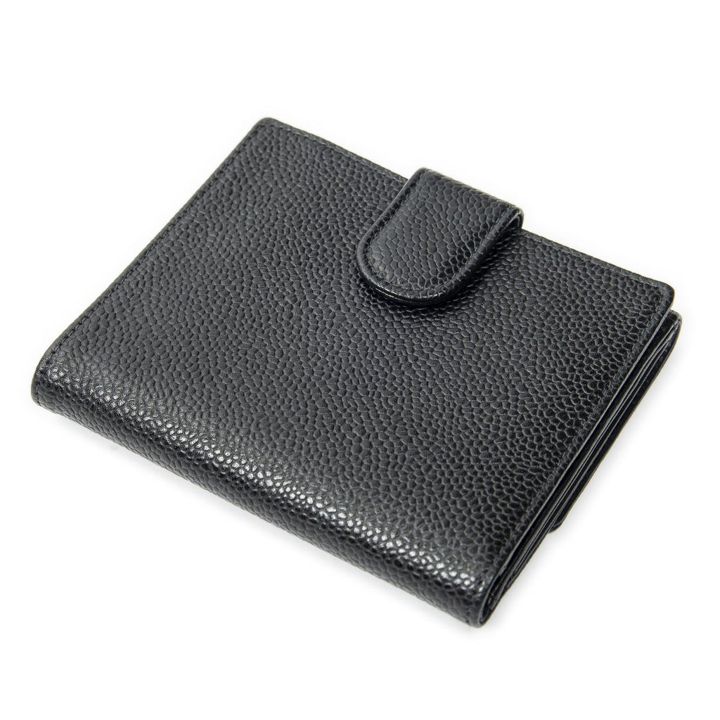 Chanel Timeless Bifold Wallet Black Caviar Leather — view 2