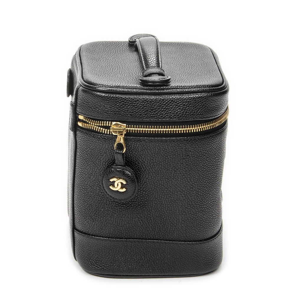 Chanel Timeless Tall Vanity Case Black Caviar Leather — view 4