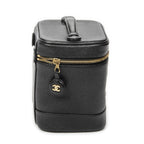 Chanel Timeless Tall Vanity Case Black Caviar Leather — view 4