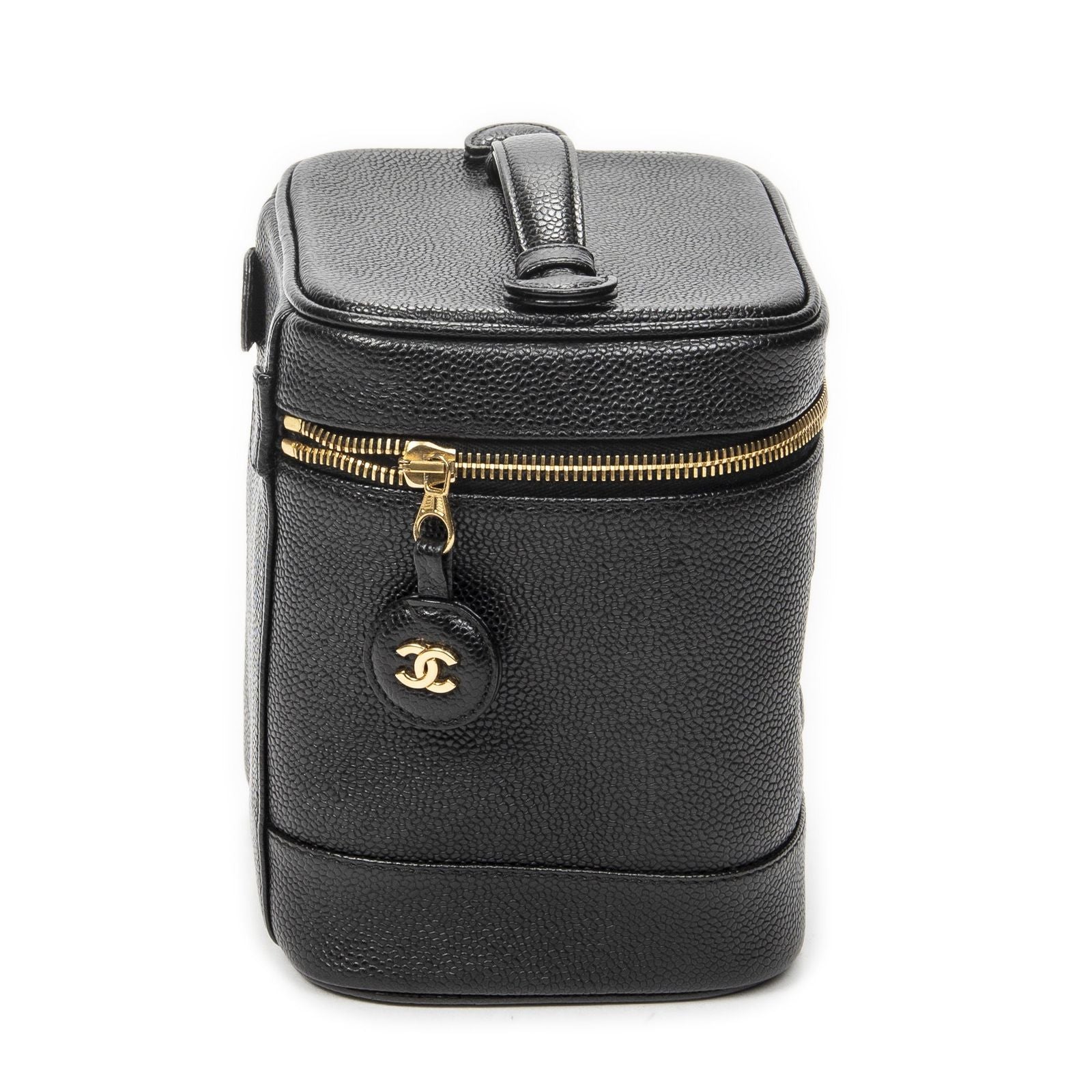 Chanel Timeless Tall Vanity Case Black Caviar Leather — view 4