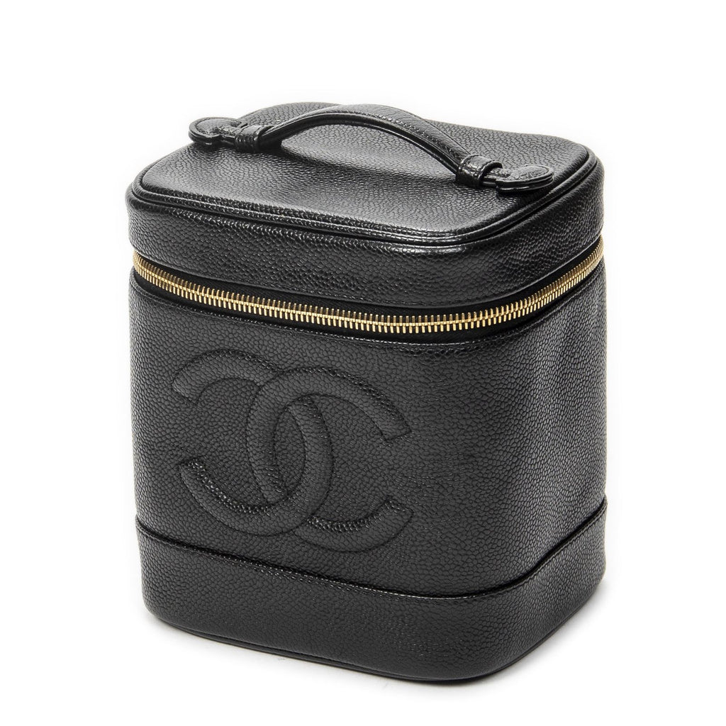 Chanel Timeless Tall Vanity Case Black Caviar Leather — view 2