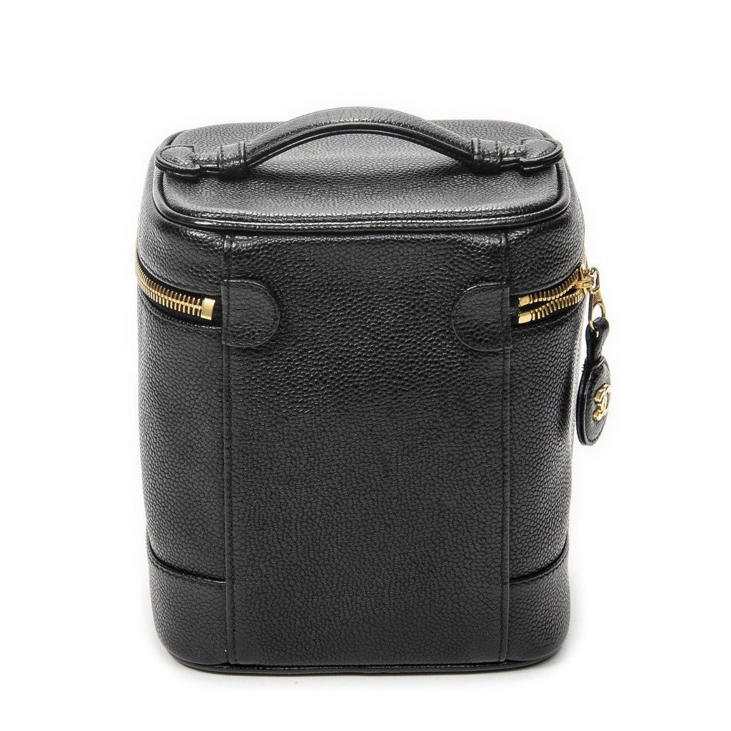 Chanel Timeless Tall Vanity Case Black Caviar Leather — view 5