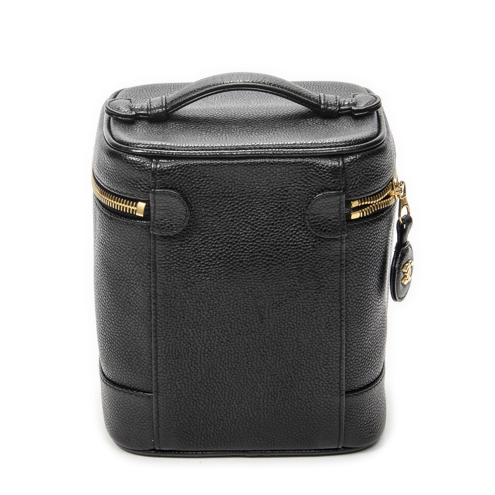 Chanel Timeless Tall Vanity Case Black Caviar Leather — view 5