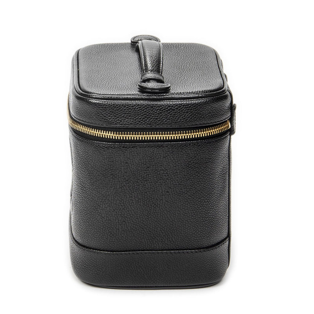 Chanel Timeless Tall Vanity Case Black Caviar Leather — view 3