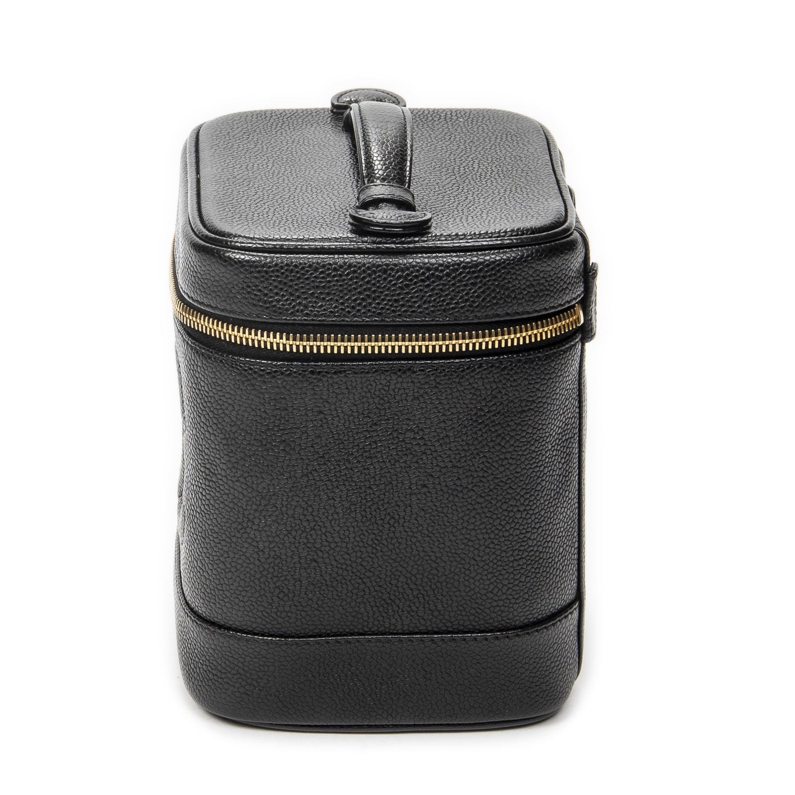 Chanel Timeless Tall Vanity Case Black Caviar Leather — view 3