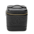 Chanel Timeless Tall Vanity Case Black Caviar Leather