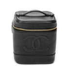 Chanel Timeless Tall Vanity Case Black Caviar Leather