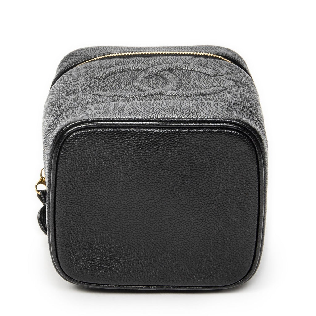 Chanel Timeless Tall Vanity Case Black Caviar Leather — view 6