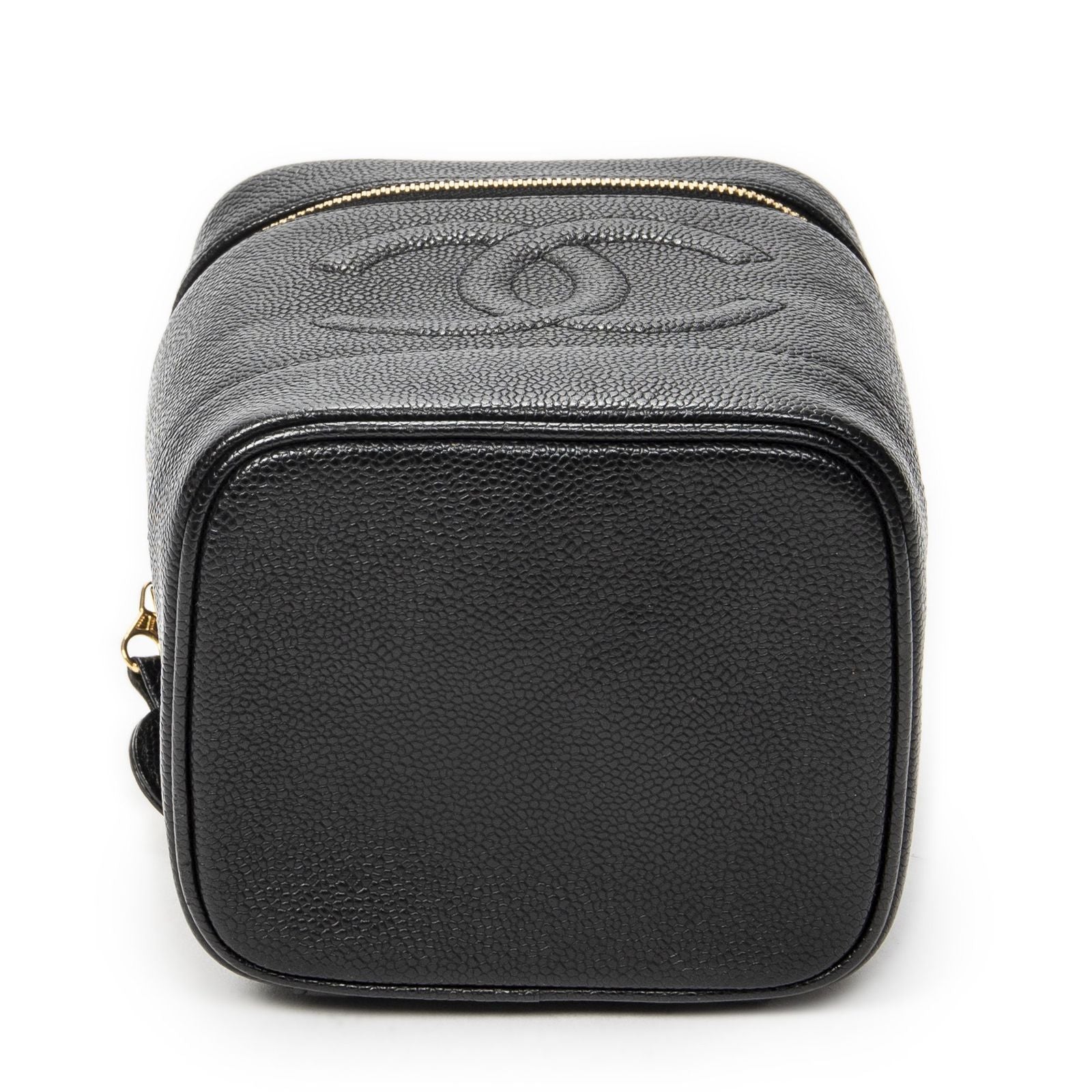 Chanel Timeless Tall Vanity Case Black Caviar Leather — view 6