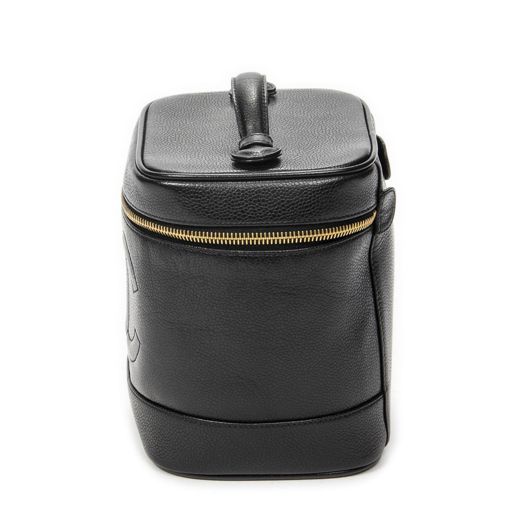 Chanel Timeless Tall Vanity Case Black Caviar Leather — view 3