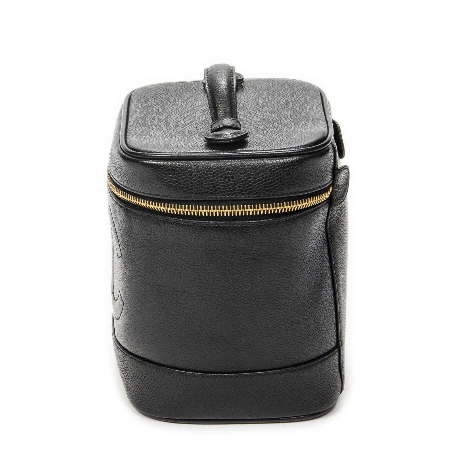 Chanel Timeless Tall Vanity Case Black Caviar Leather — view 3