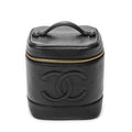 Chanel Timeless Tall Vanity Case Black Caviar Leather
