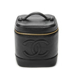 Chanel Timeless Tall Vanity Case Black Caviar Leather