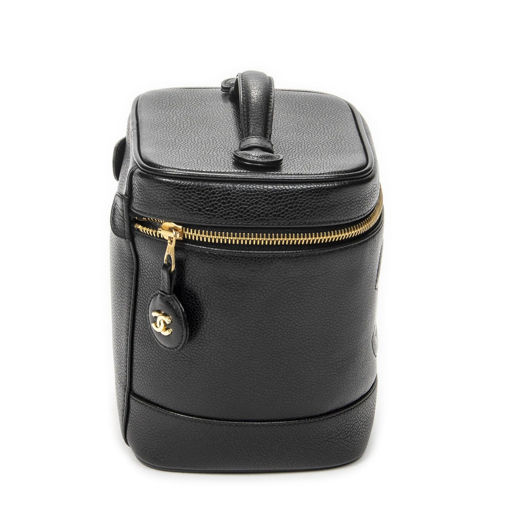 Chanel Timeless Tall Vanity Case Black Caviar Leather — view 4