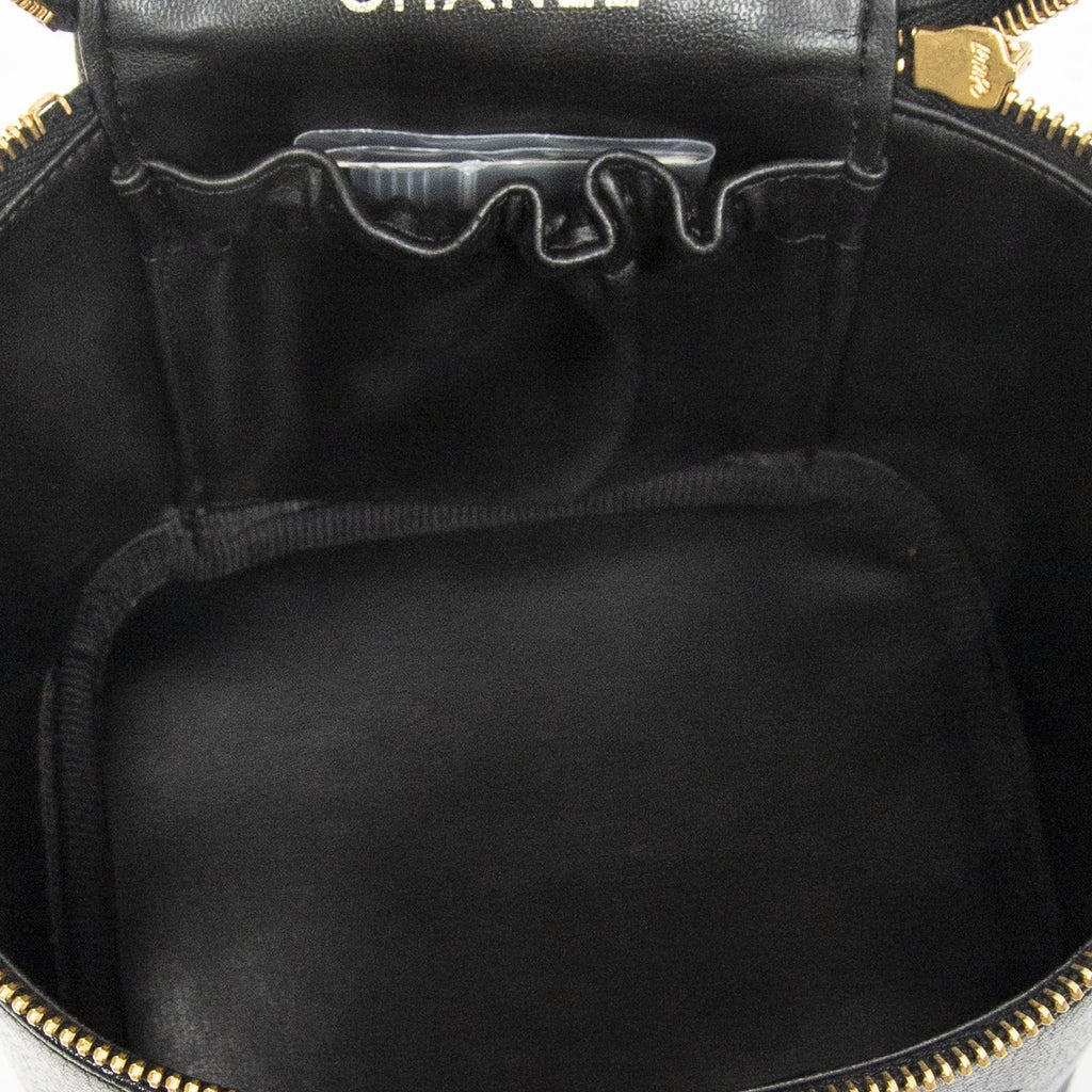 Chanel Timeless Tall Vanity Case Black Caviar Leather — view 9