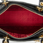 Dior Large Lady Dior Zip Black Canada Lambskin Leather Handbag — view 9