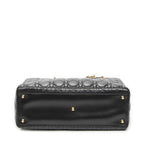 Dior Large Lady Dior Zip Black Canada Lambskin Leather Handbag — view 6