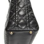 Dior Large Lady Dior Zip Black Canada Lambskin Leather Handbag — view 7
