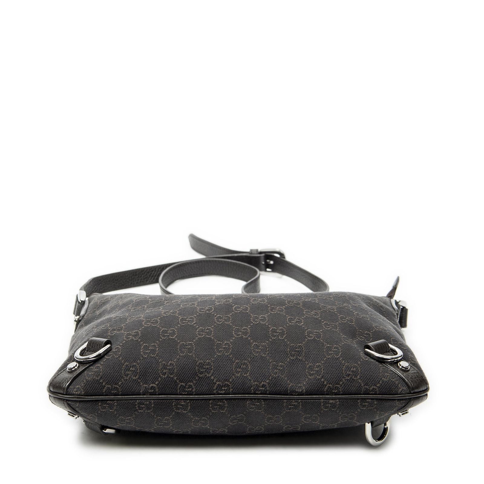 Gucci Abbey D Ring Crossbody Dark Brown GG Denim Canvas — view 6