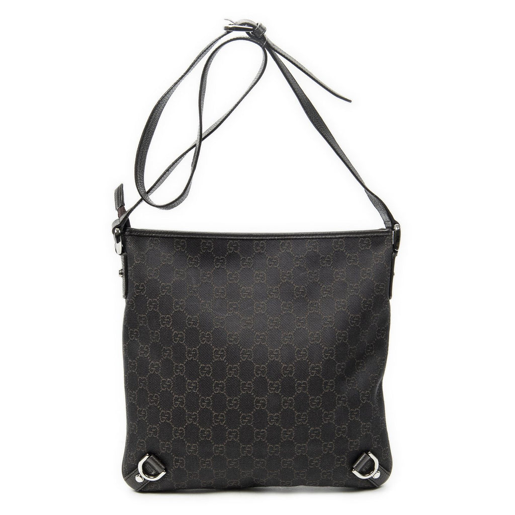 Gucci Abbey D Ring Crossbody Dark Brown GG Denim Canvas — view 5