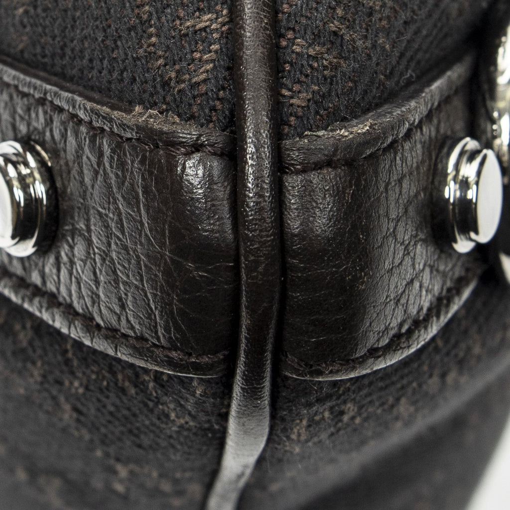 Gucci Abbey D Ring Crossbody Dark Brown GG Denim Canvas — view 7