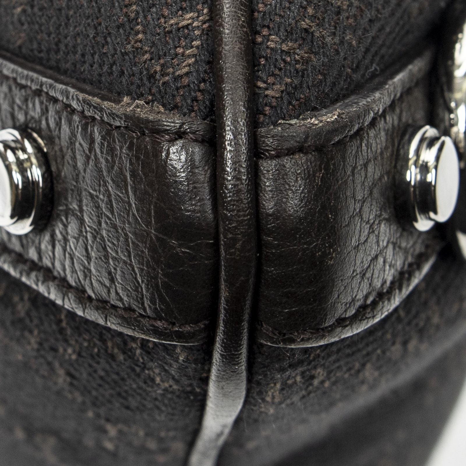 Gucci Abbey D Ring Crossbody Dark Brown GG Denim Canvas — view 7
