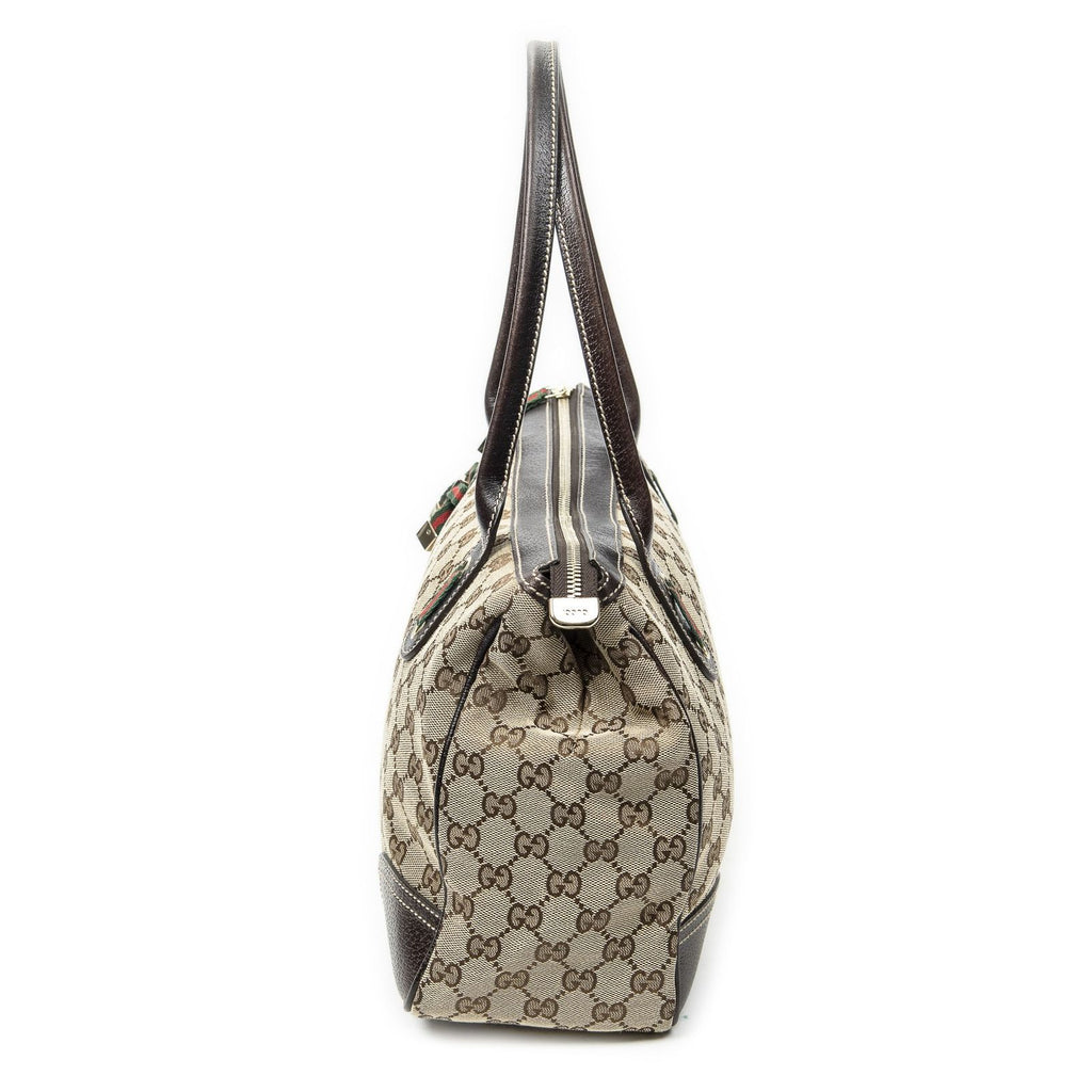 Gucci Princi Tote Brown Beige GG Canvas — view 3