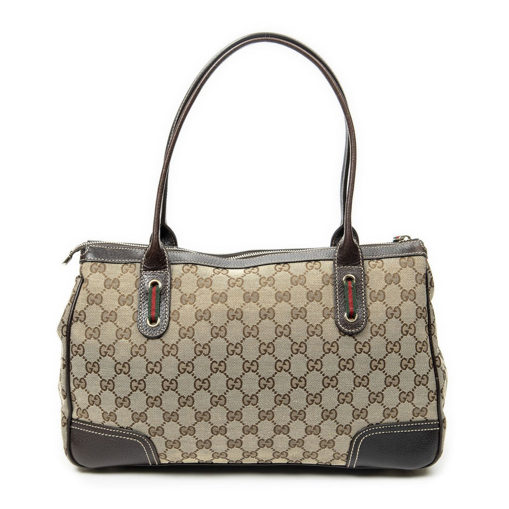 Gucci Princi Tote Brown Beige GG Canvas — view 5