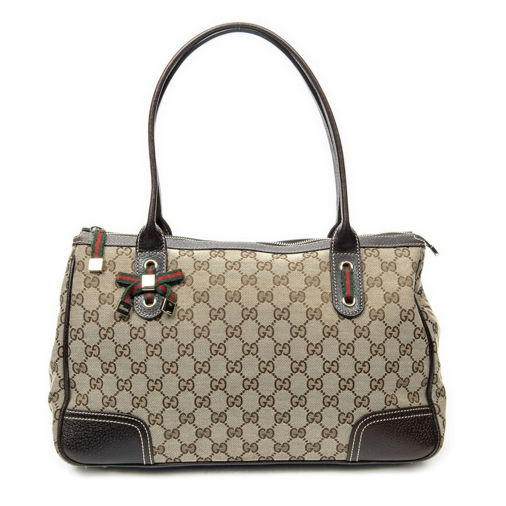 Gucci Princi Tote Brown Beige GG Canvas