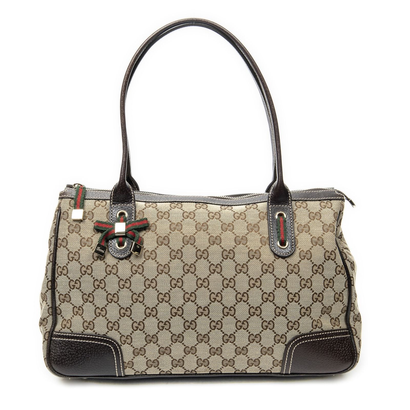 Gucci Princi Tote Brown Beige GG Canvas