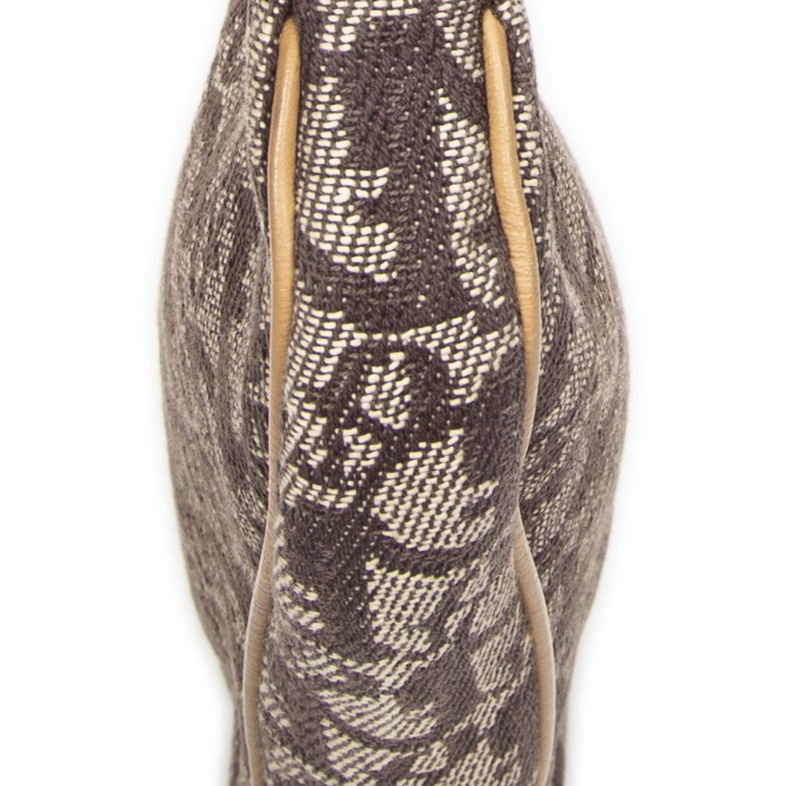Dior Mini Saddle Pochette Brown Beige Trotter Pattern Canvas Pouch — view 8