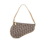 Dior Mini Saddle Pochette Brown Beige Trotter Pattern Canvas Pouch