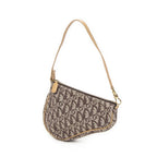 Dior Mini Saddle Pochette Brown Beige Trotter Pattern Canvas Pouch — view 2