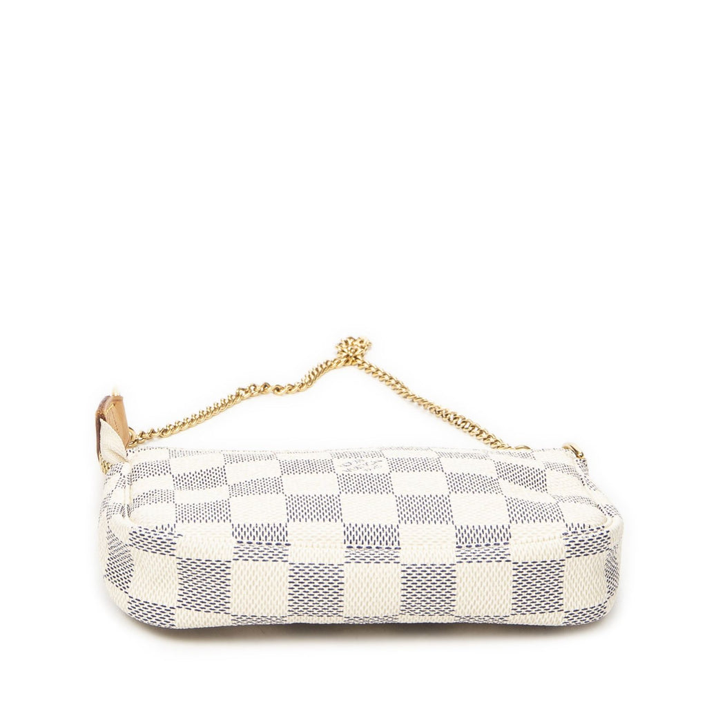 Louis Vuitton Mini Pochette Ivory Damier Azur — view 6