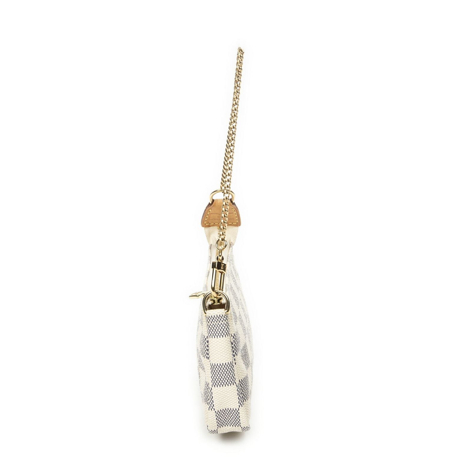 Louis Vuitton Mini Pochette Ivory Damier Azur — view 4