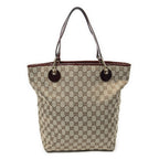 Gucci Eclipse Tote Maroon Beige GG Canvas