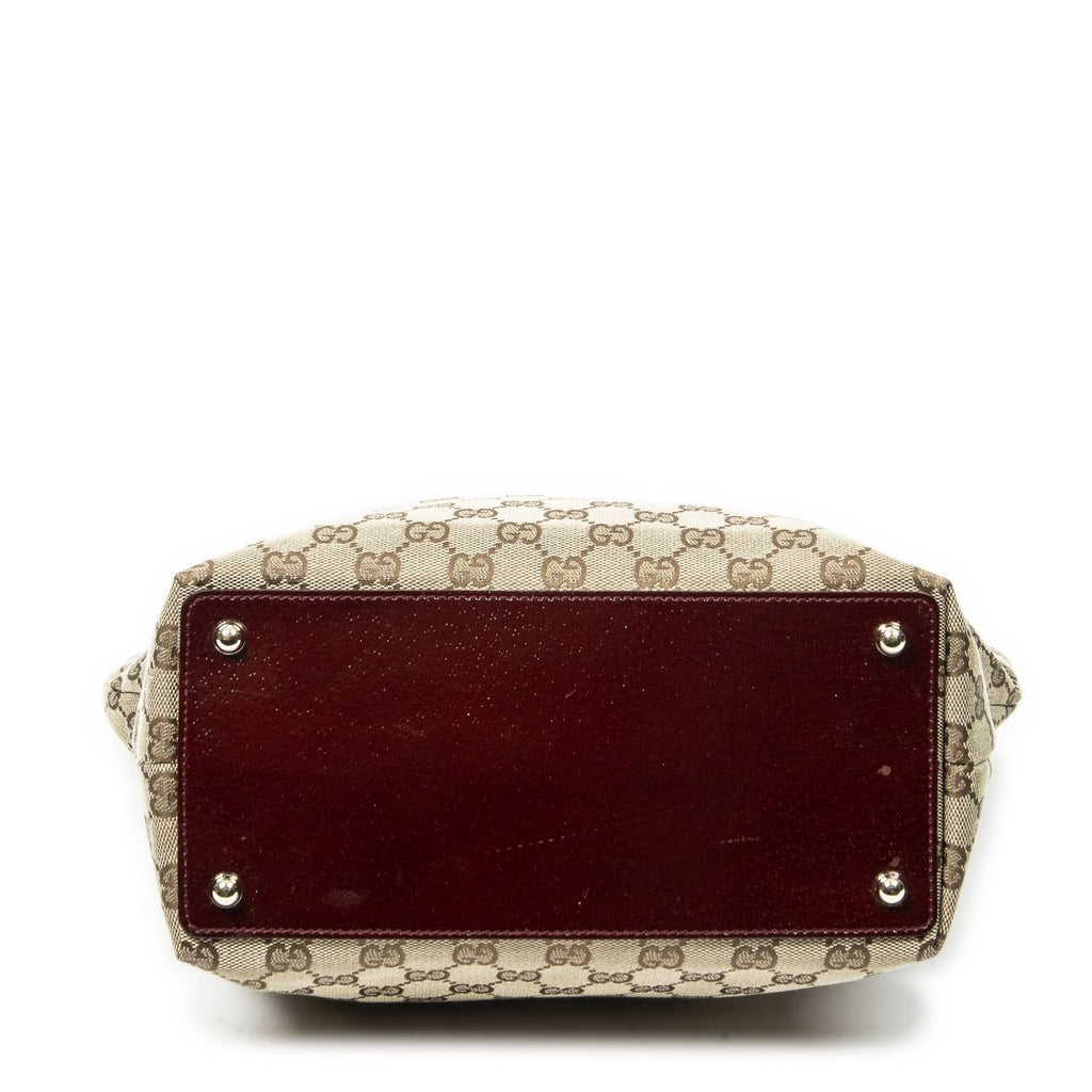 Gucci Eclipse Tote Maroon Beige GG Canvas — view 6